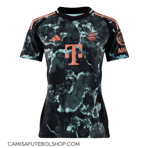 Camisa de time de futebol Bayern Munich Replicas 2º Equipamento Feminina 2024-25 Manga Curta